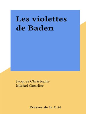cover image of Les violettes de Baden